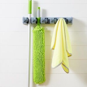 Heavy Duty Wall-Mounted Broom Holder